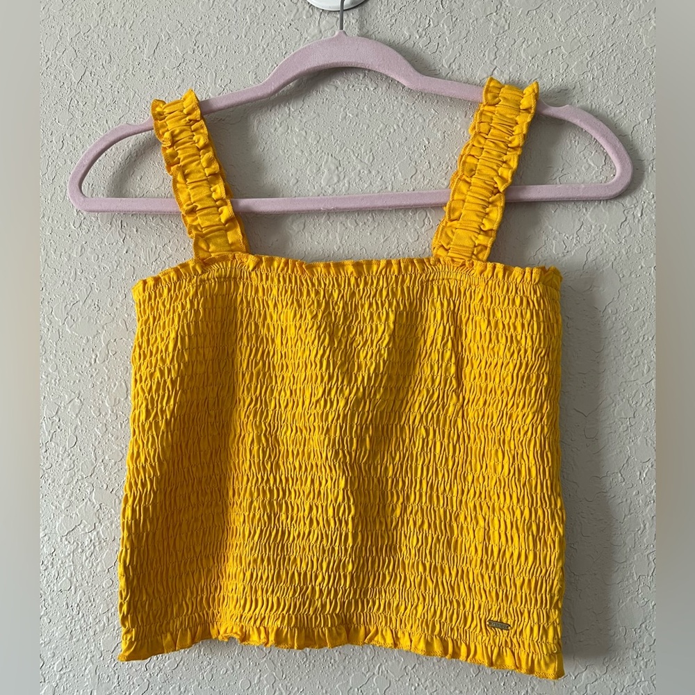 Guess Yellow crop top